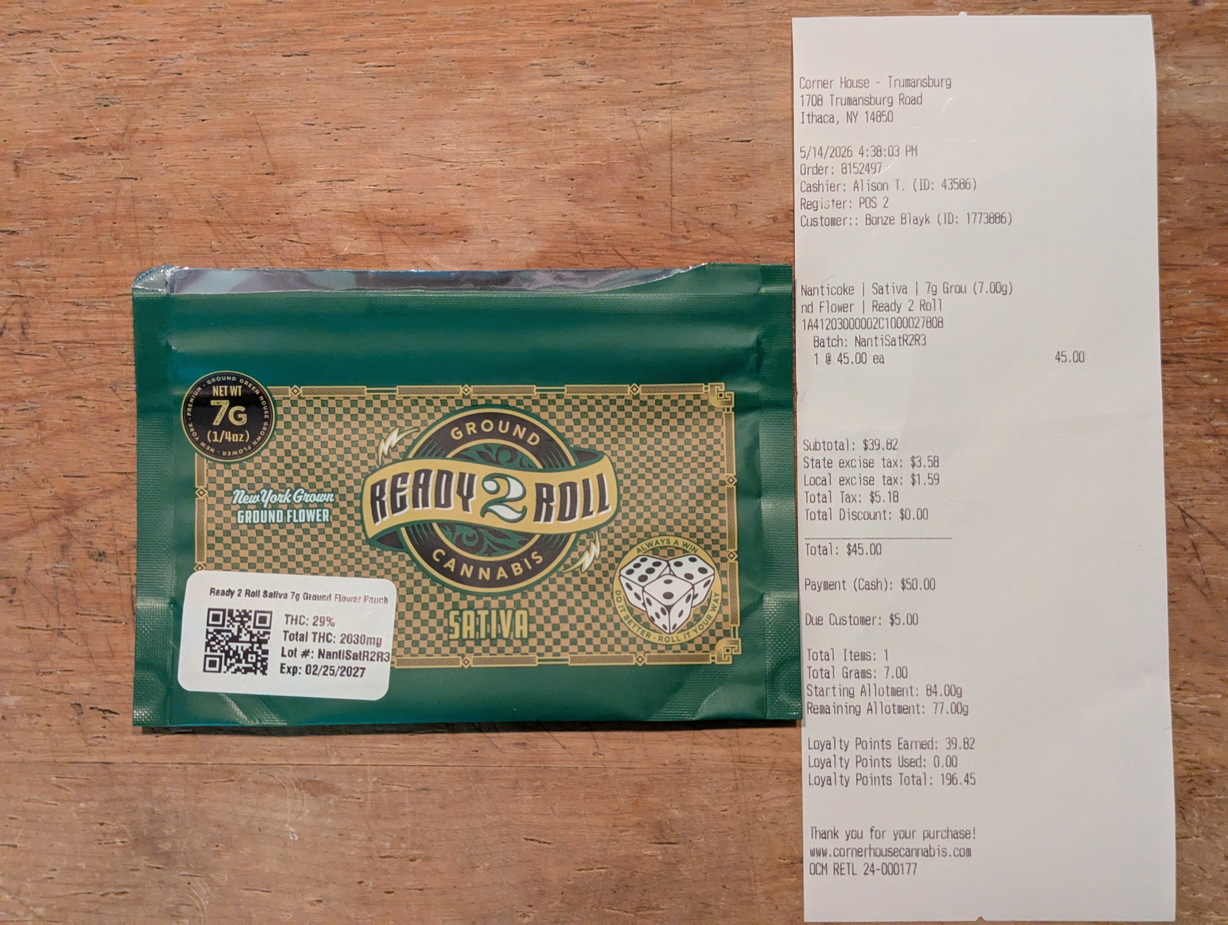 ./2026-05-14 - PXL_20260516_165822095 - MMJ The Corner House - Nanticoke Ground Sativa - 1 x 7 gm - $45.00.jpg